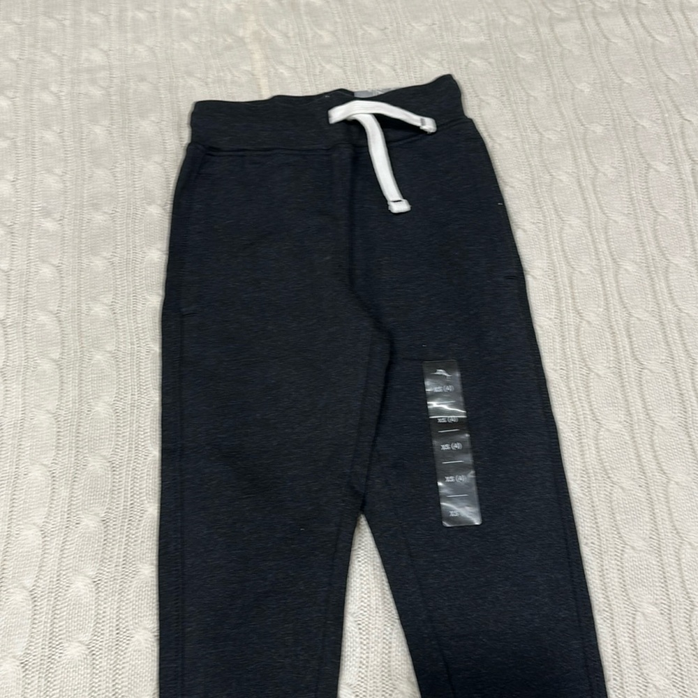 NWT boys Tommy Bahama gray track pants